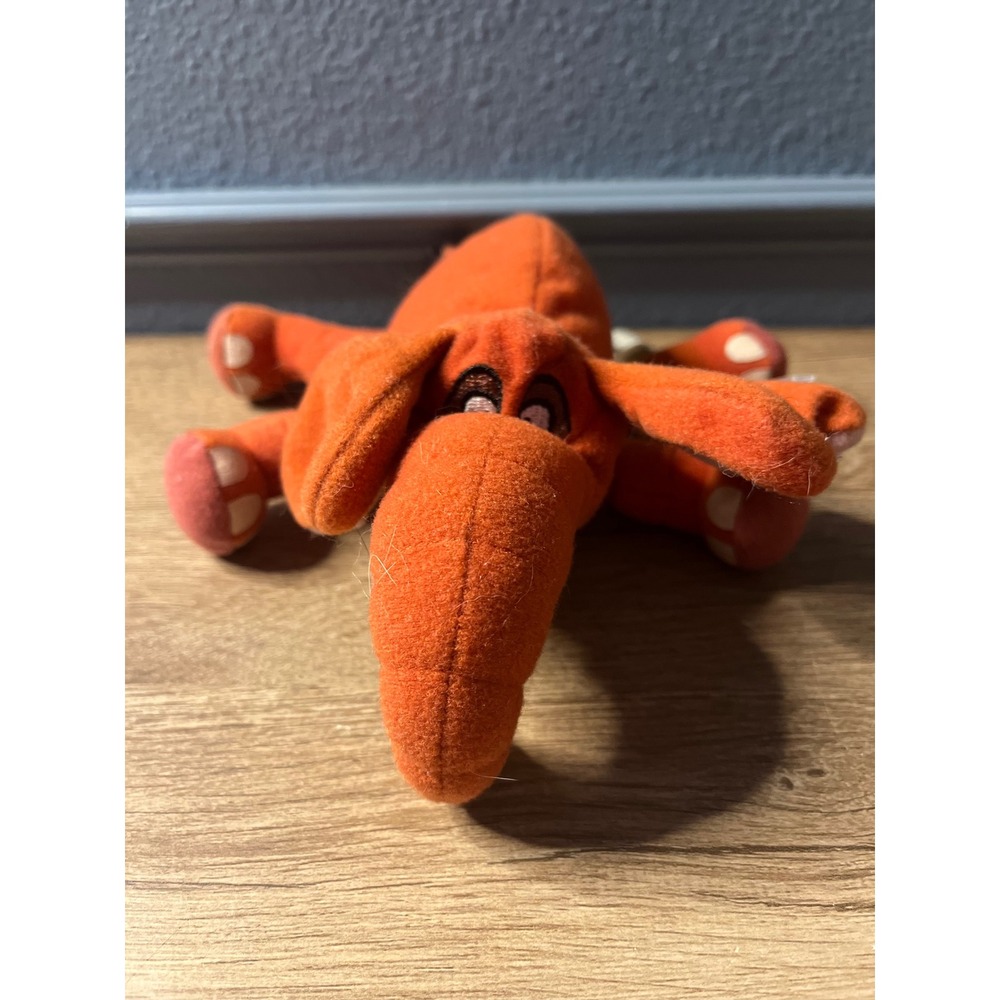 Vintage Disney Tarzan Tantor Elephant Plush Mattel‎ Arcotoys Orange Bean Bag Toy